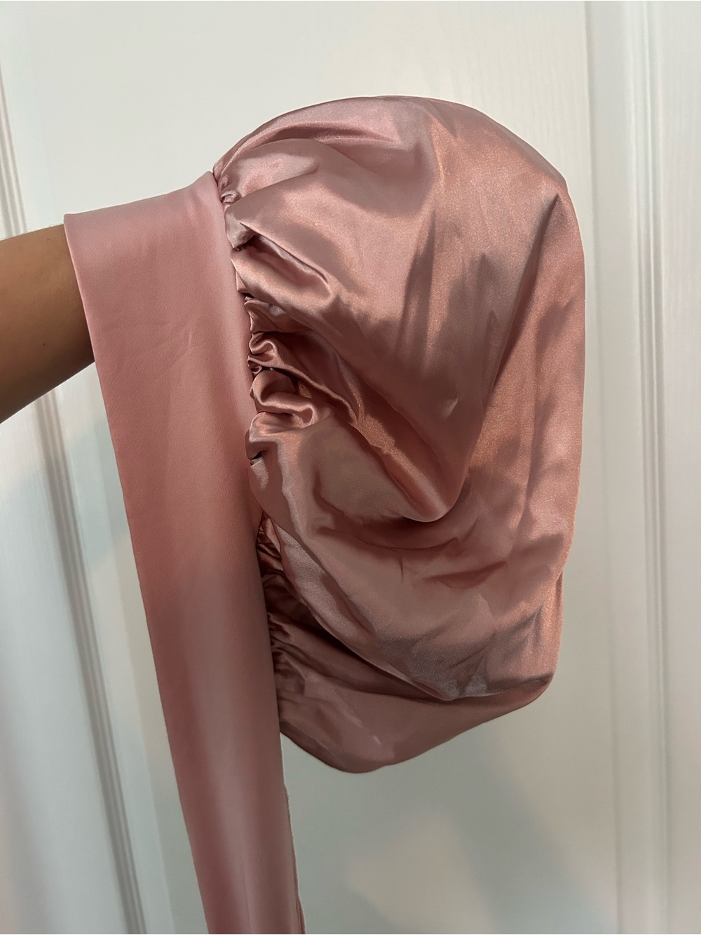 Satin Sleep Bonnet in Dusty Rose
